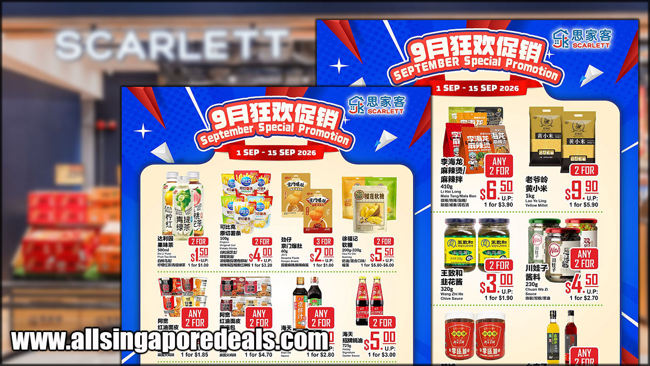 Scarlett's Supermarket September Sale in Singapore (1-15 Sep 2026)