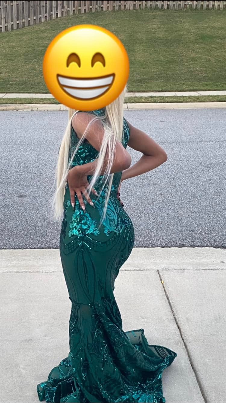 open lace back dress Mermaid Spaghetti Straps Blue Satin Long Prom Dress with Criss Cross B