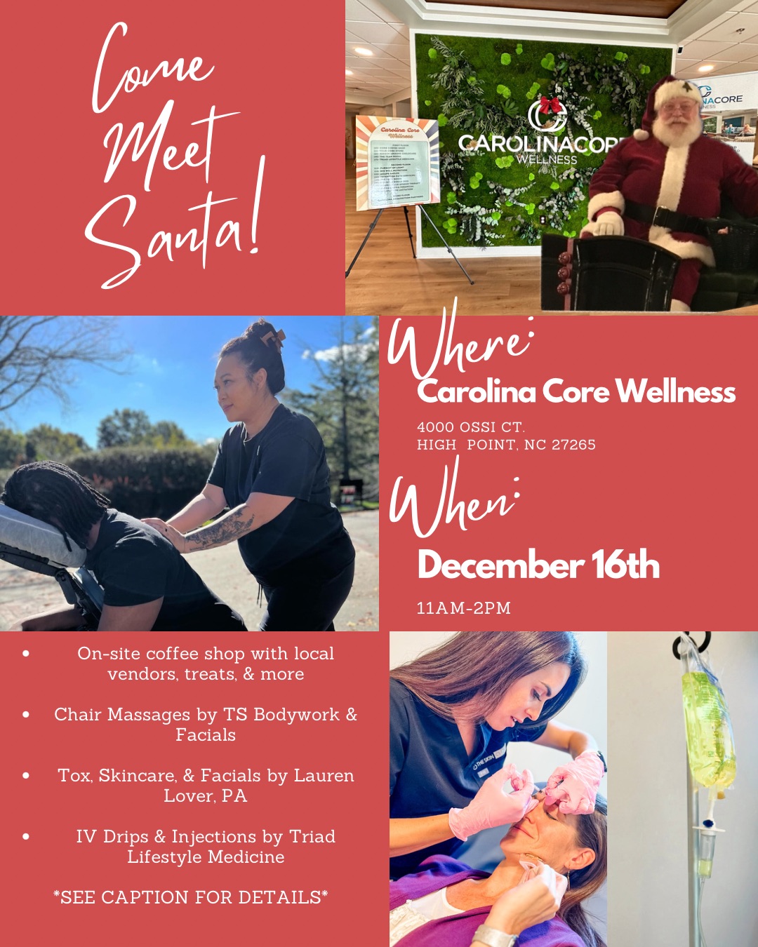Meet Santa at Carolina Core Wellness