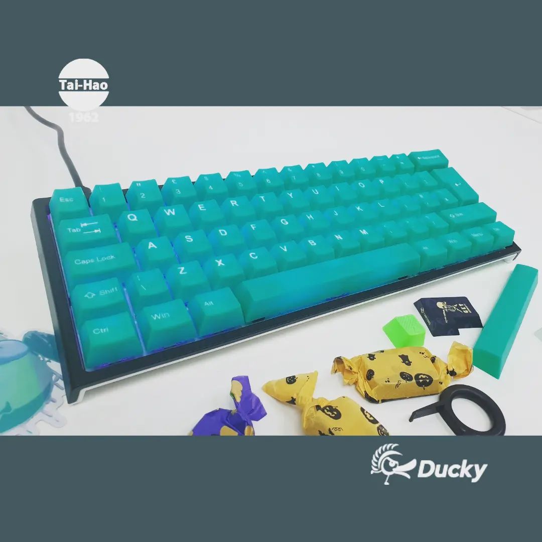 Spot On - 👉 Tai-Hao Translucent Jelly Jade ABC Keycaps on a Ducky One 2 ...