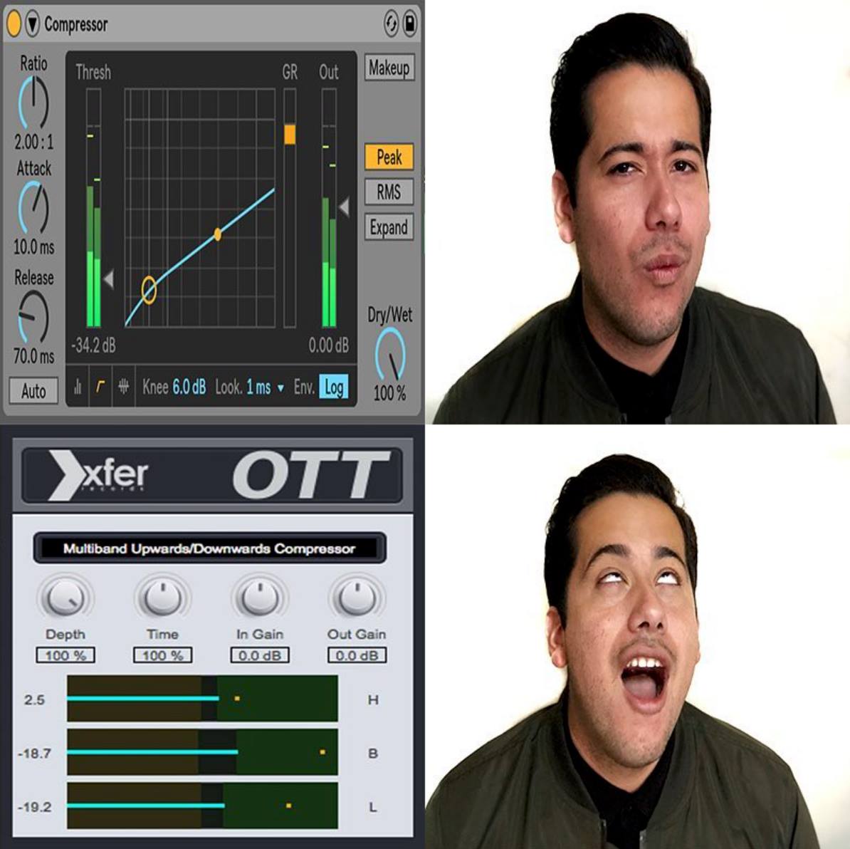 Over the top compression vs normal... - Evolution of Sound | Facebook