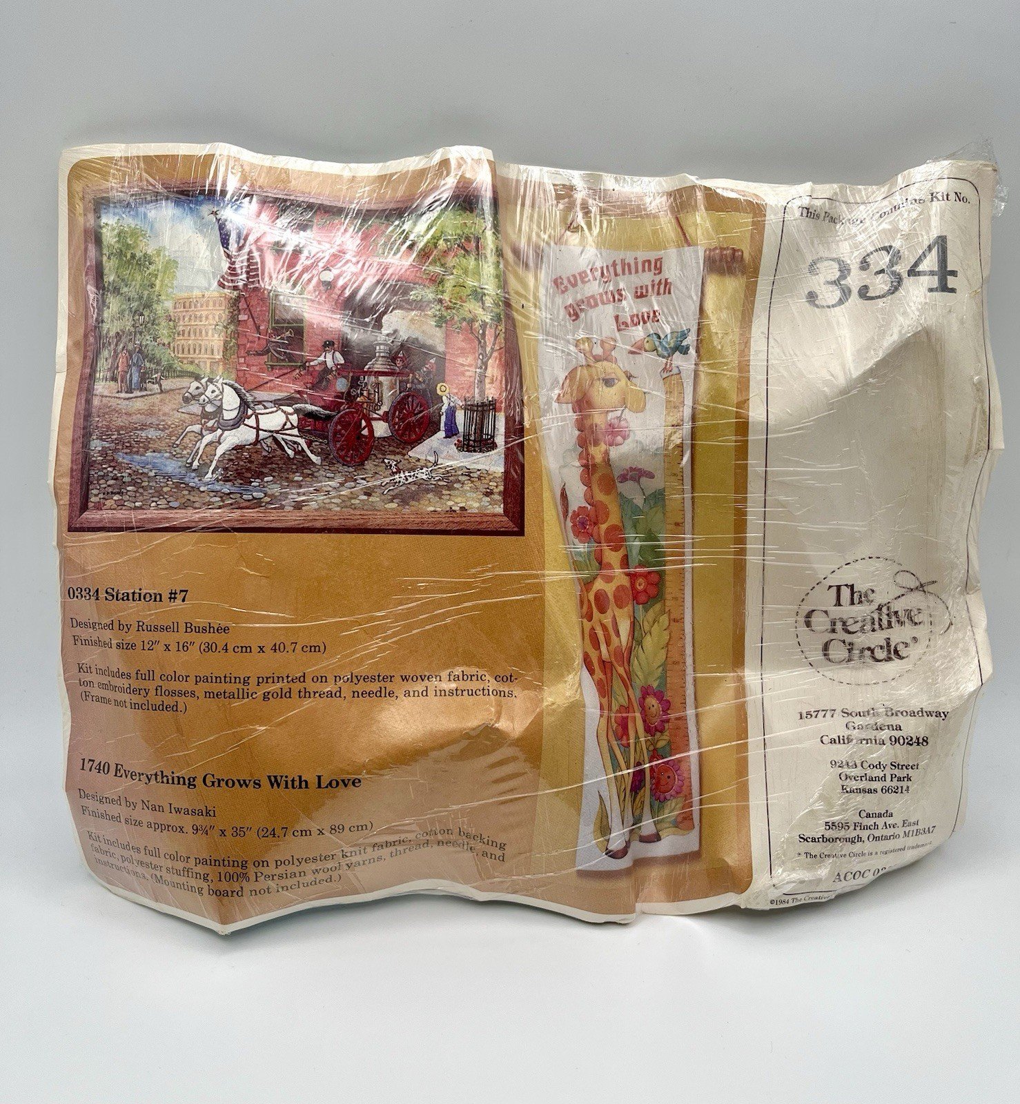 Vintage 80s Creative Circle Needlework Kit #334 Firehouse Station #7 ...