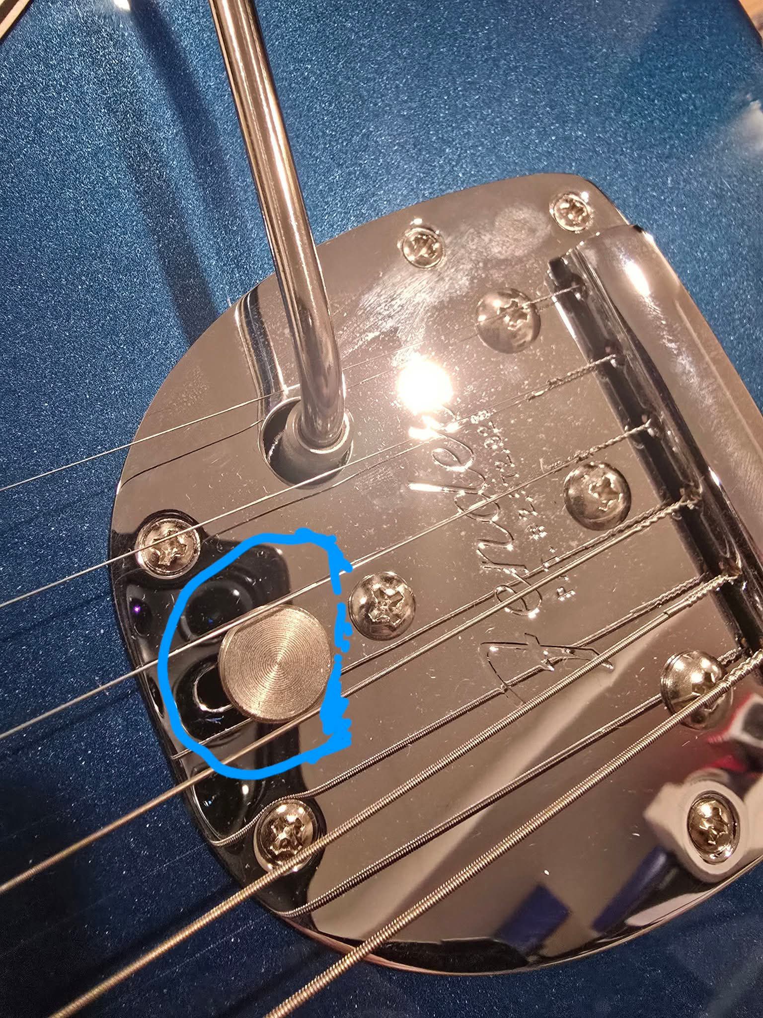 What is the purpose of the movable part on a Jazzmaster guitar