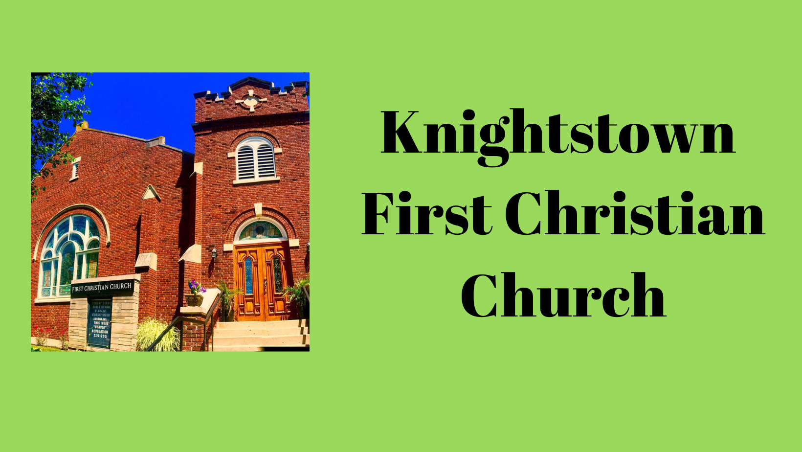 Knightstown First Christian Church | Knightstown IN