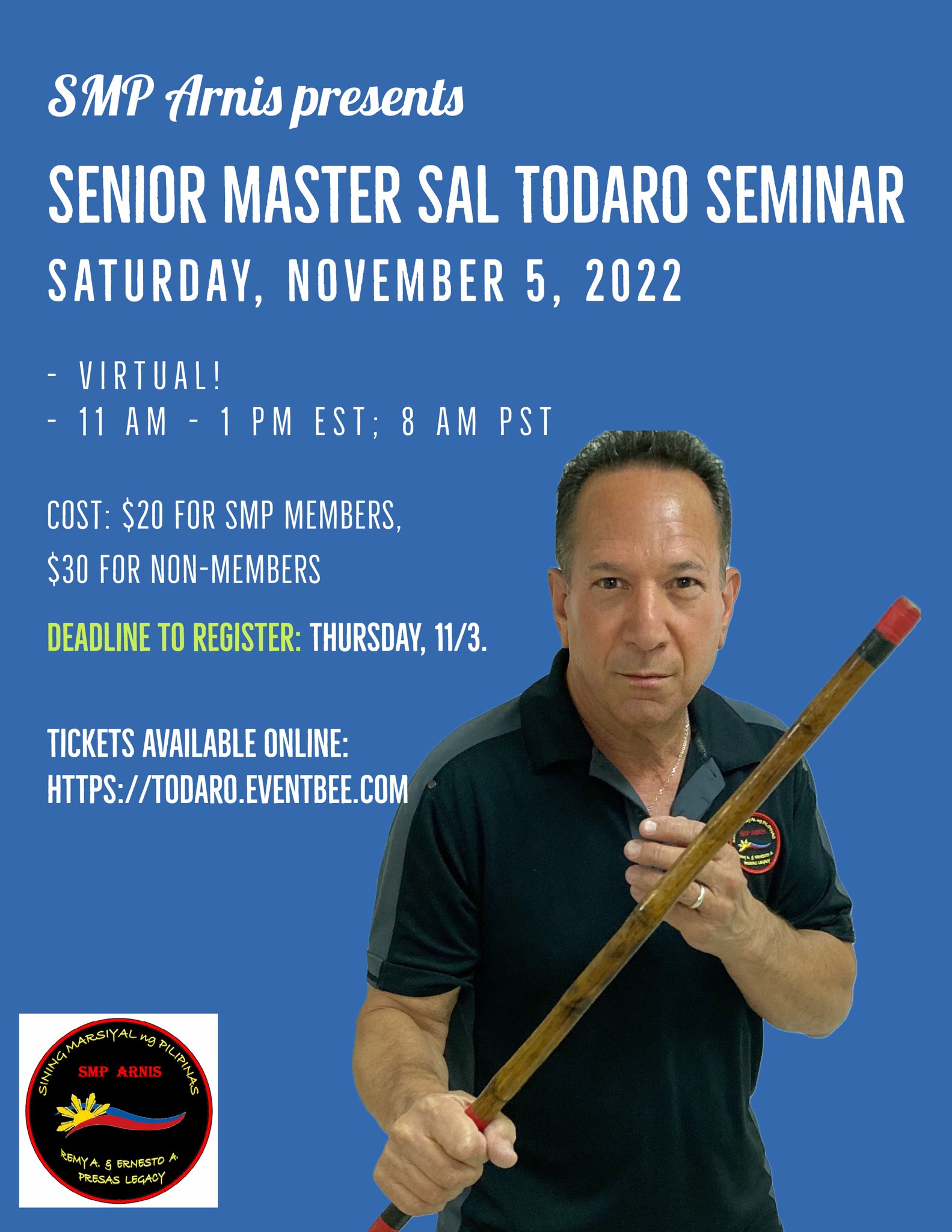 Guro Dan Inosanto seminar sold out, waiting list available