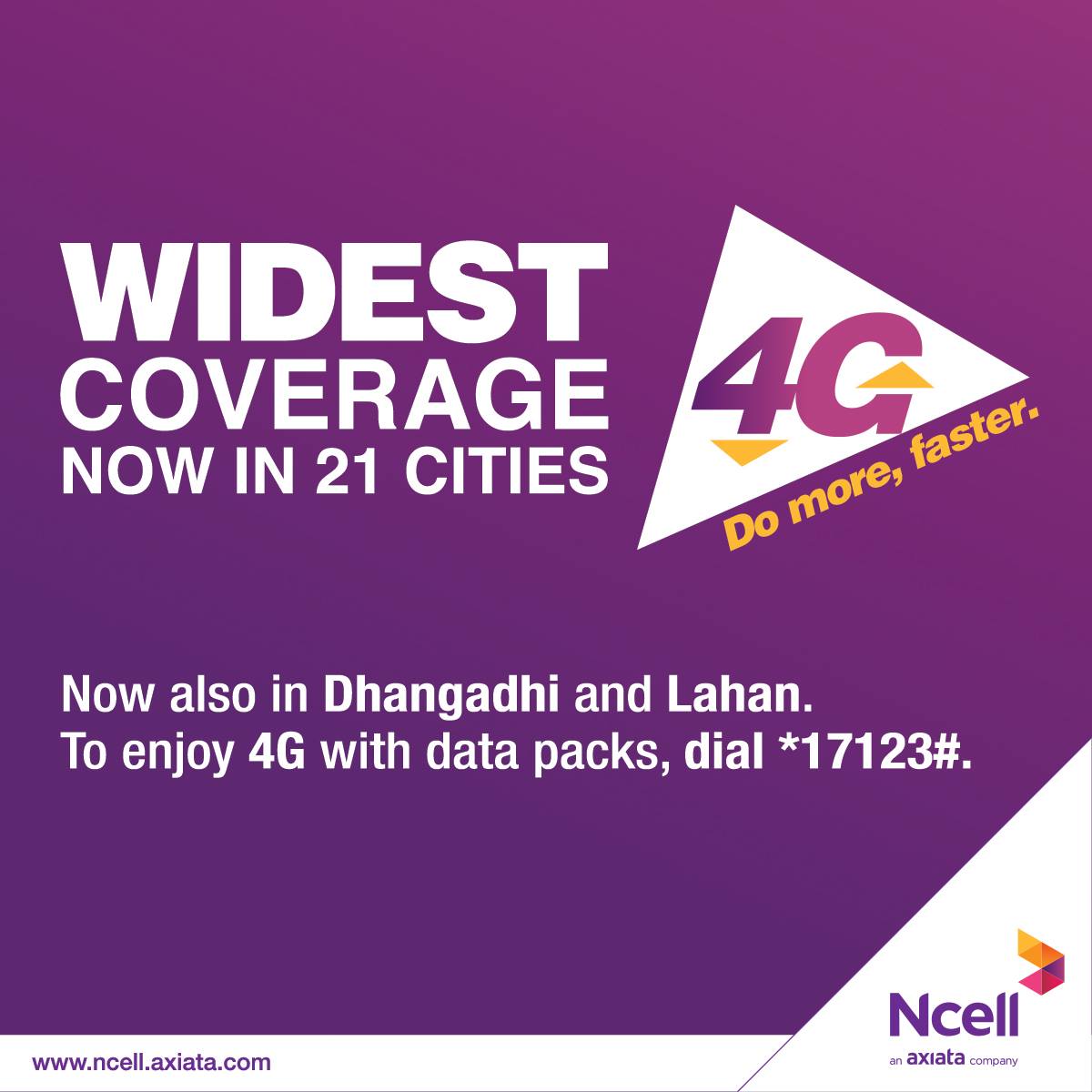 Ncell - The widest 4G coverage in Nepal, now in 21 cities.... | Facebook