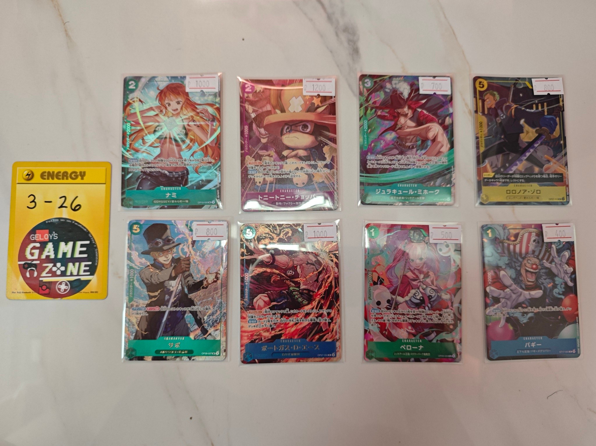 One Piece special card set vol. 1 available at Geloy's Gamezone