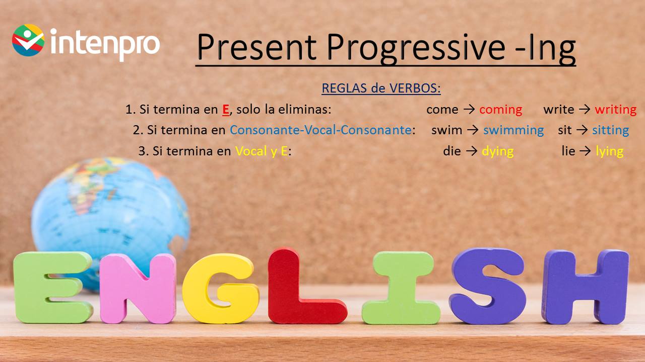 Intenpro - Reglas para usar -ING Present Progressive. Te... | Facebook