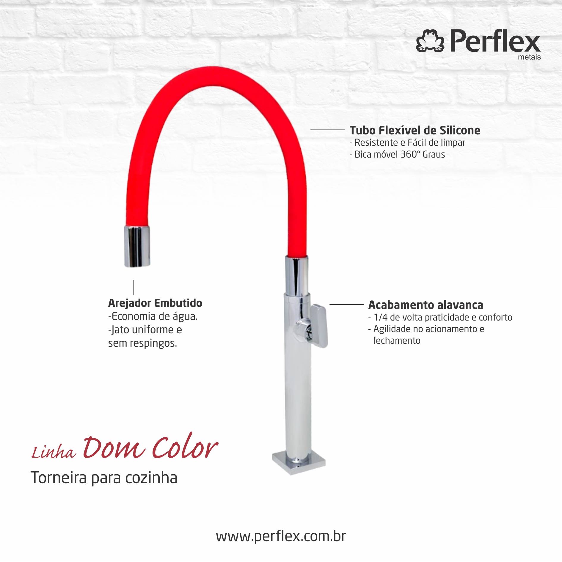 Perflex Metais - A linha Dom Color nas cores vermelha ou...