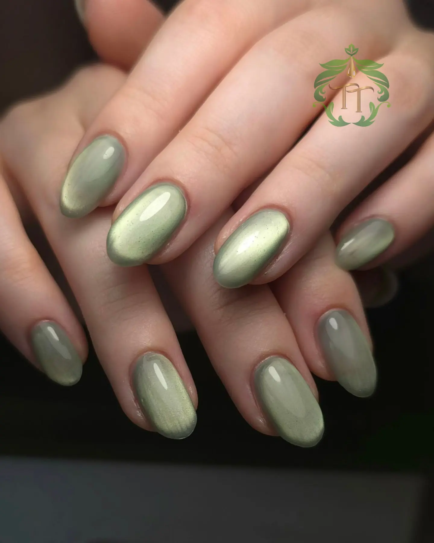 bridesmaid nails green dress Soft cat eye nail polishes for dresses Color#Black