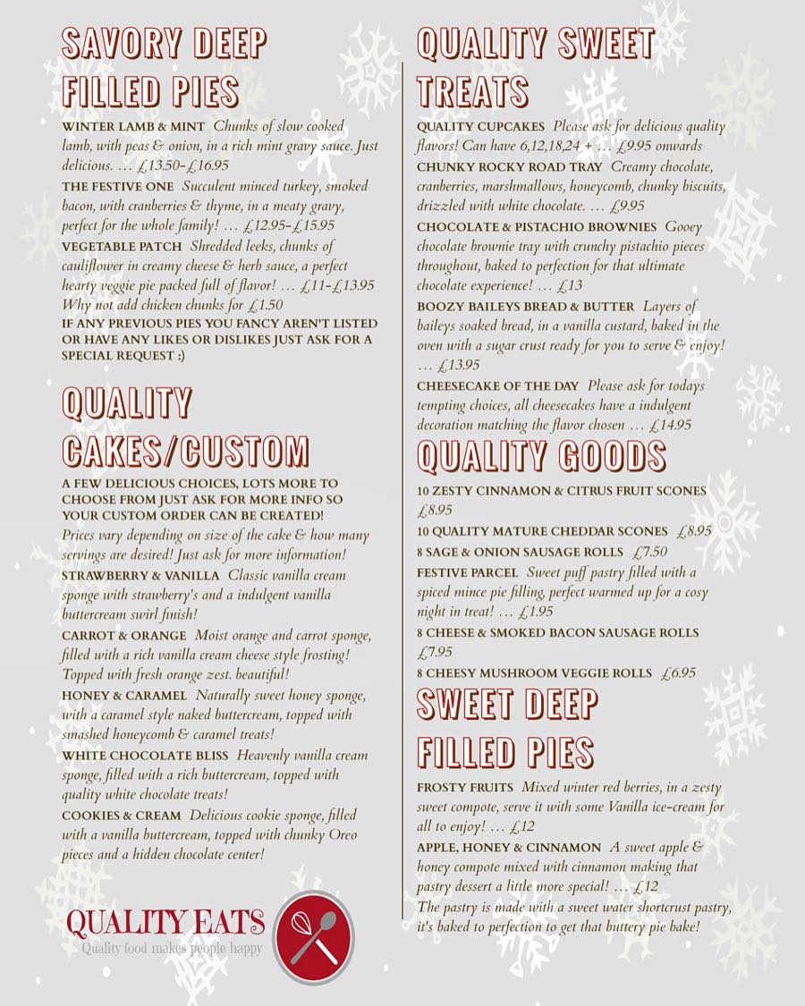 Quality Eats - 🌟🌟NEW MENU UPDATE 🌟🌟 This is now the new... | Facebook