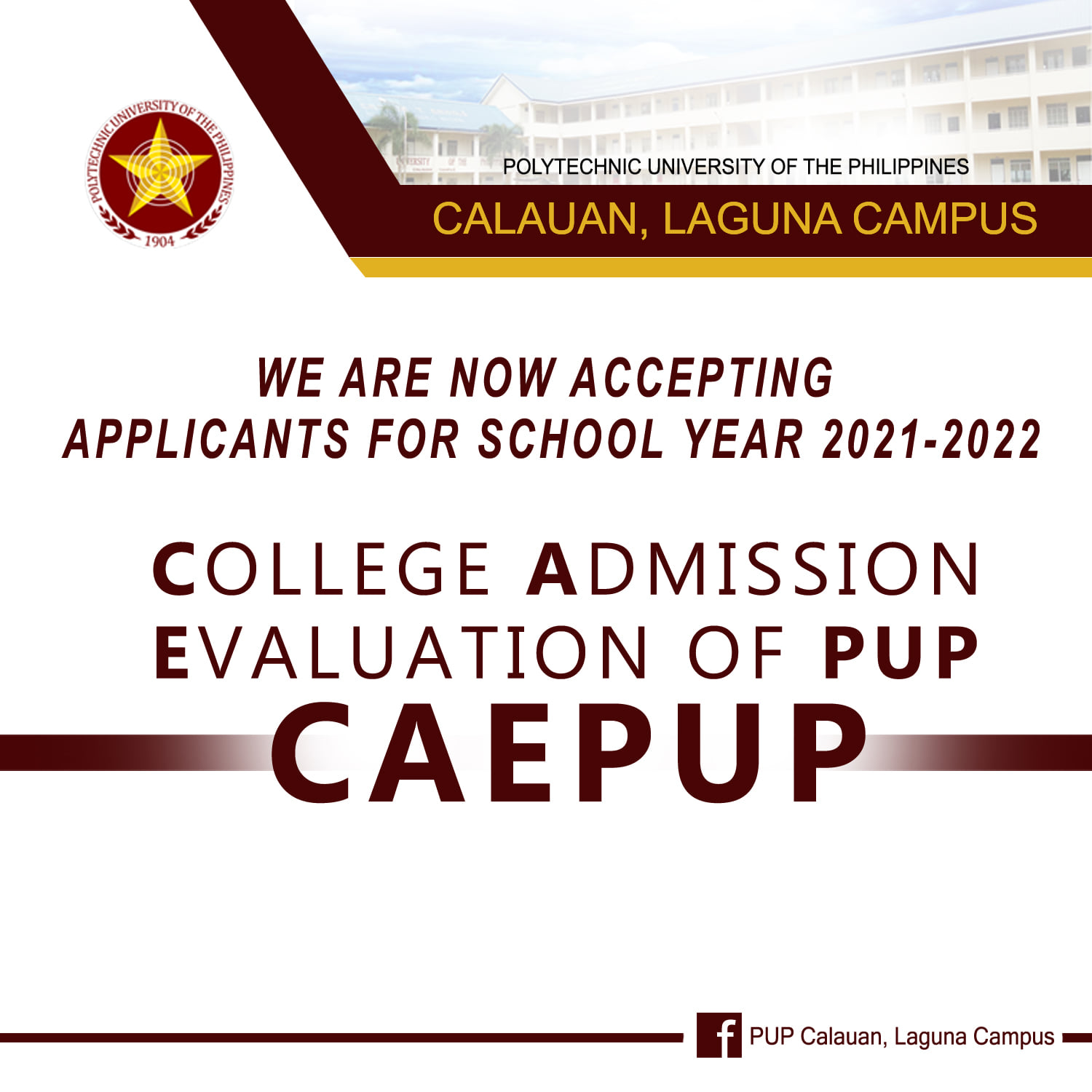 We are now accepting online application for the College Admission ...