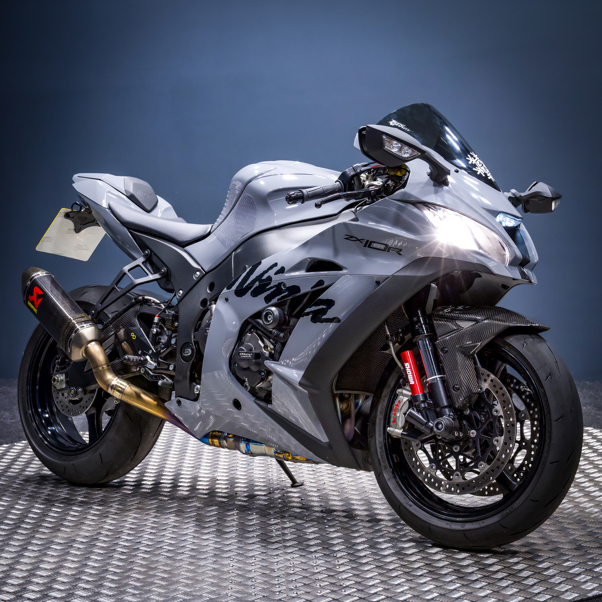 Bright green and brutally fast - this Kawasaki Ninja ZX-10R is an