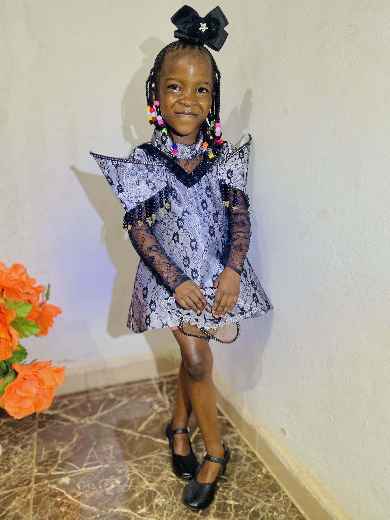 dress for my daughter's graduation daughter on their school day🥰 made by me long formal wear