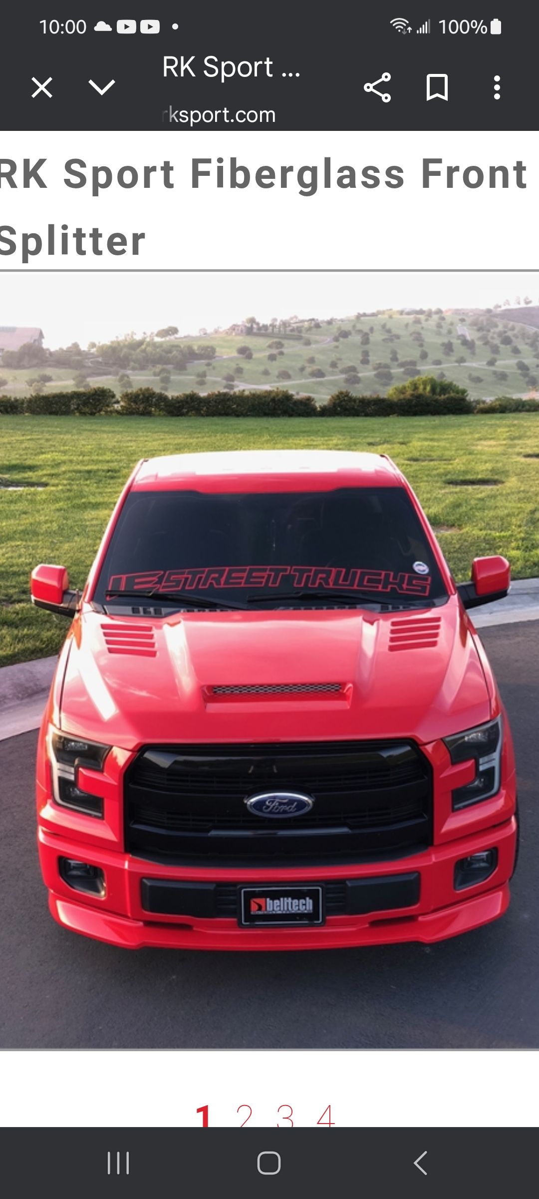 RKSport Fiberglass Splitter (2009 - 2014 F150) 19013010