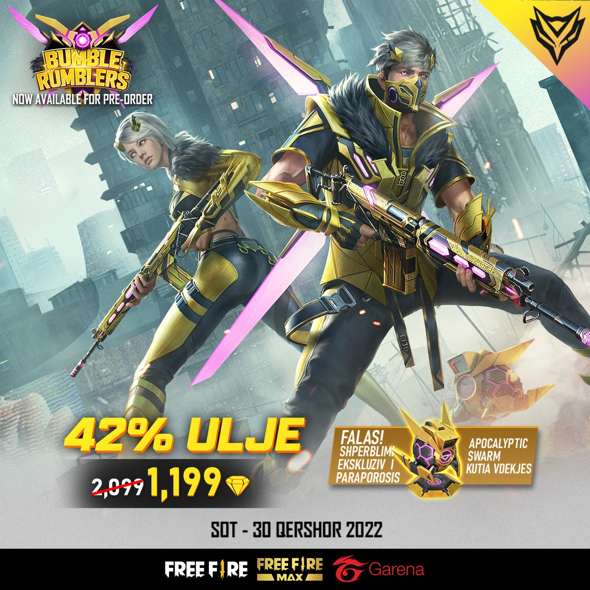 Garena Free Fire - [Elite Pass 50🔰] Bumble Rumblers eshte tani e ...