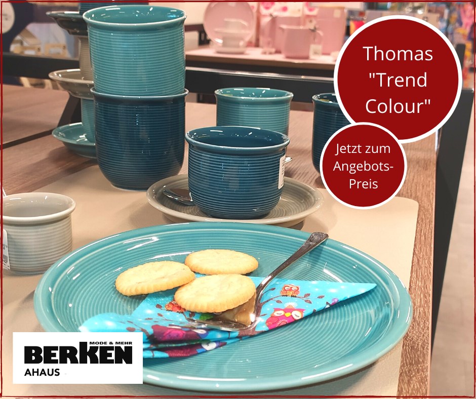 Thomas „Trend Colour“: Der Porzellan-Klassiker☕️🍽 Bereits 1983 hat das Londoner Designbüro Queensberry Hunt die Form „Trend“ für die Marke Thomas entworfen. Seit ihrer Markteinführung schreibt diese