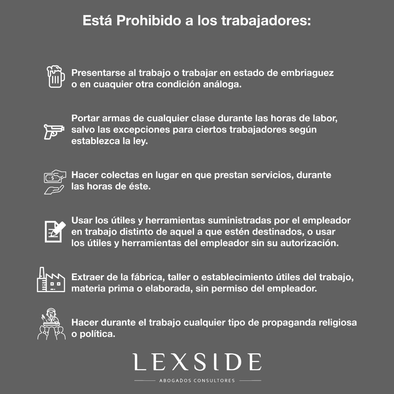 ¿Sabias que? Si eres trabajador debes... - Lexside Abogados