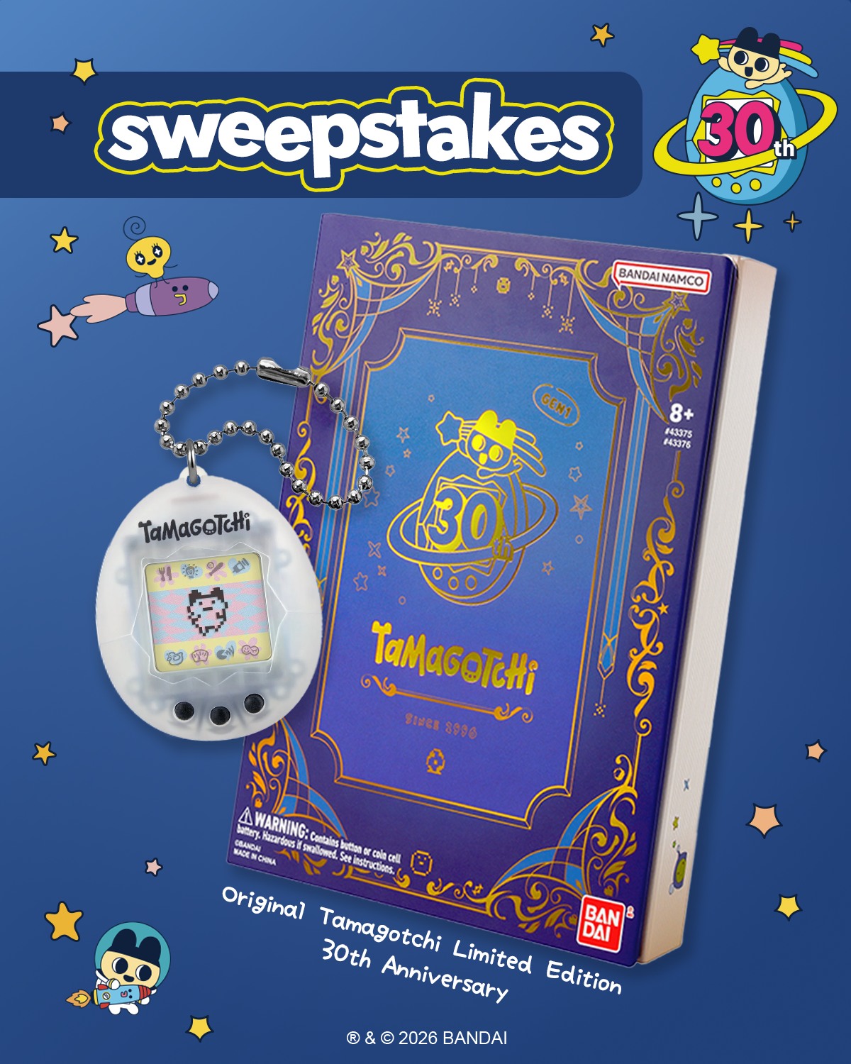 🎉 SWEEPSTAKES ALERT 🎉 Celebrate 30 years of Tamagotchi for a