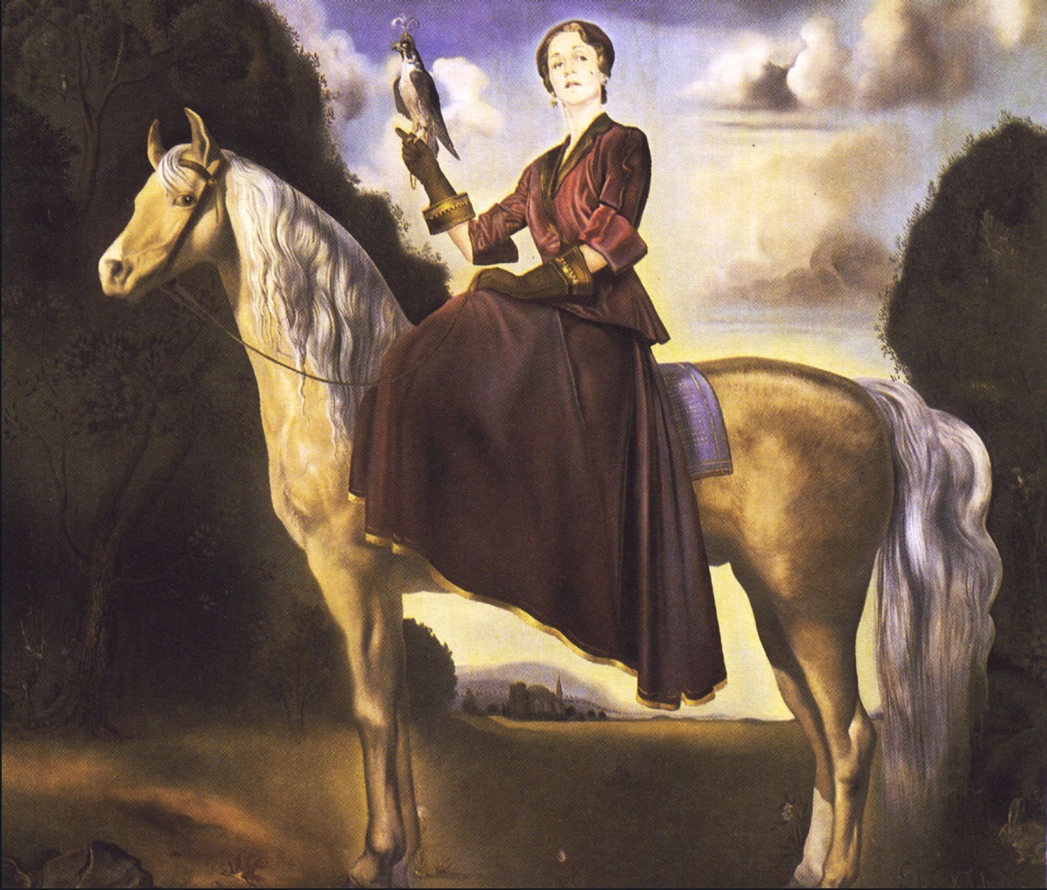 Equestrian portrait of Carmen Bordiu- Franco Salvador Dalí 1974