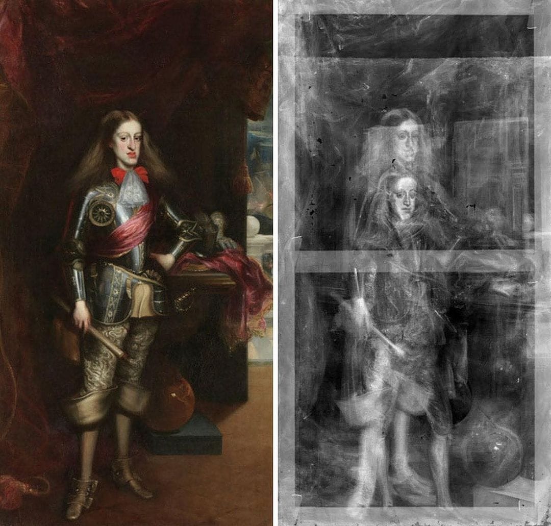 X-ray scans of Carreño de Miranda's 1681 portrait of the King
