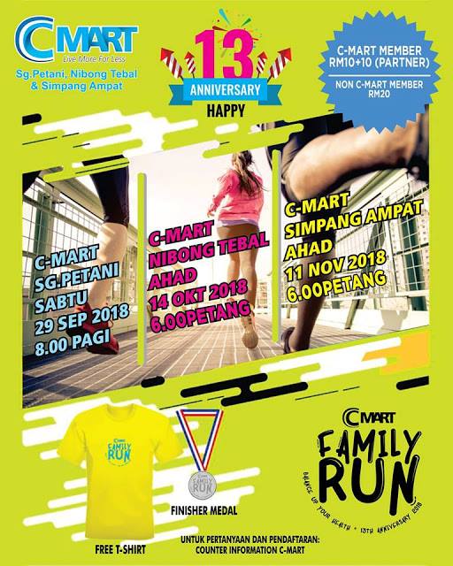 Cmart Family Run 2018 Reg Open Date Pacemakers Malaysia Facebook