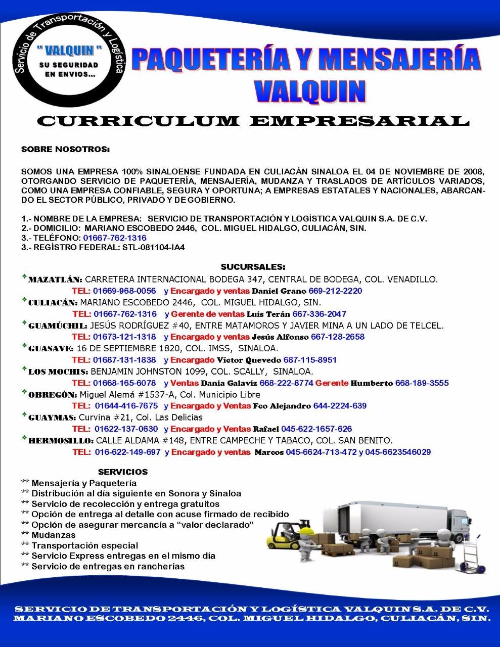 Valquin Guaymas - A continuación, te presentamos nuestro...