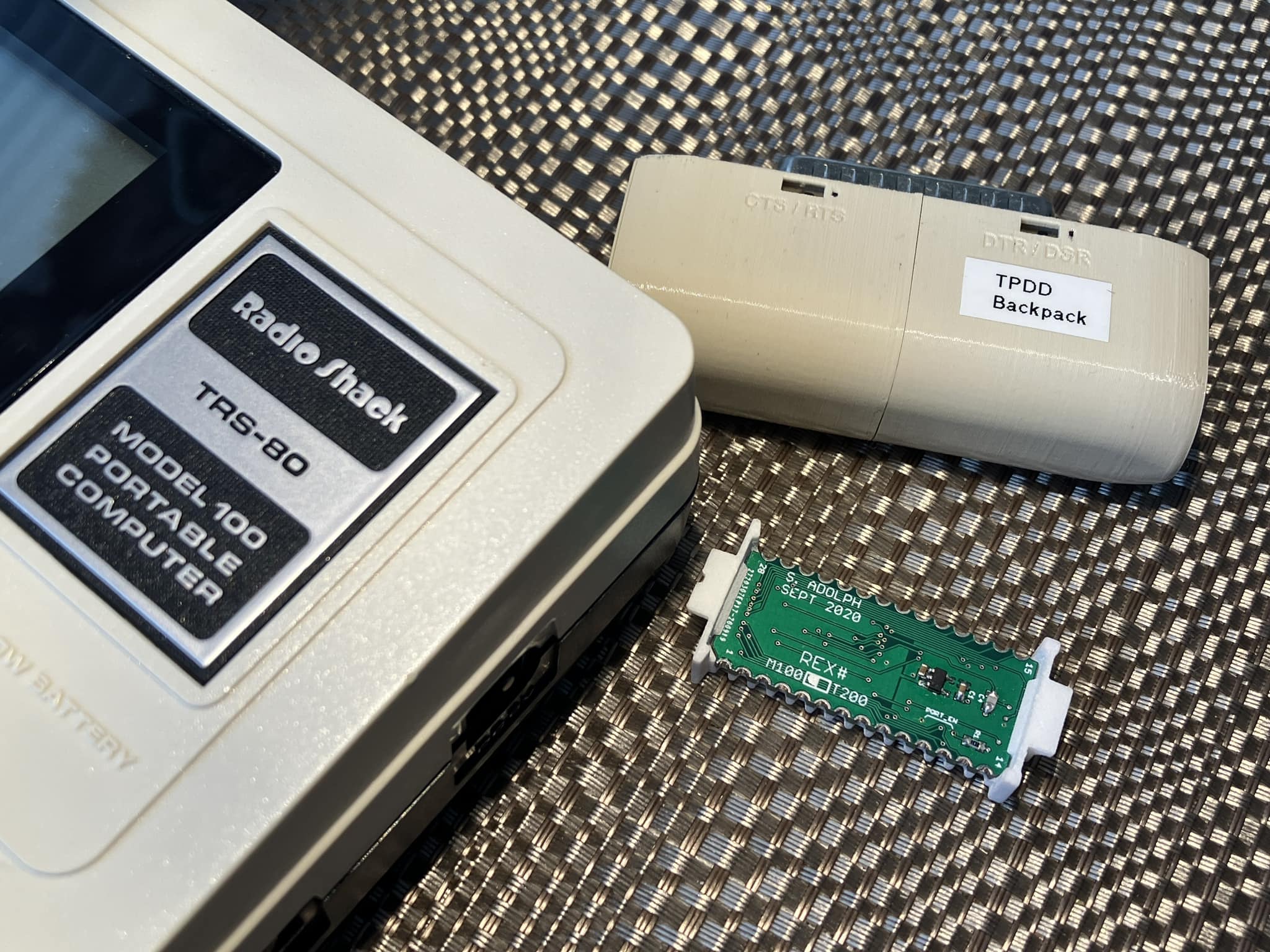 pc専用 How to transfer option rom files to Tandy 102 with REX#