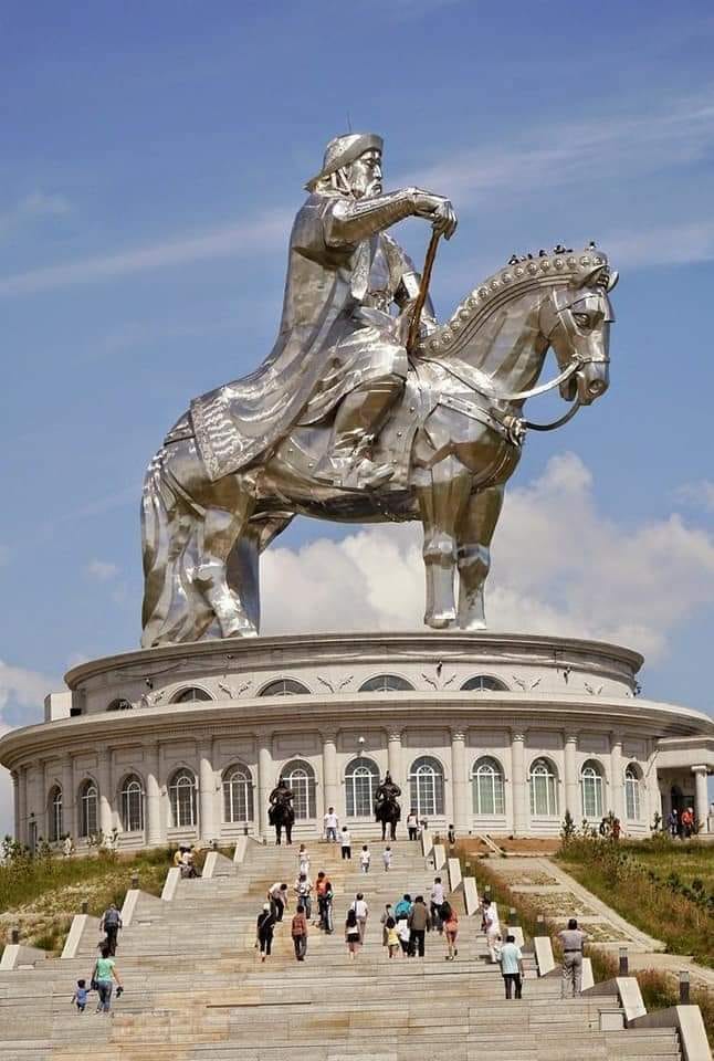Genghis Khan equestrian statue in Mongolia