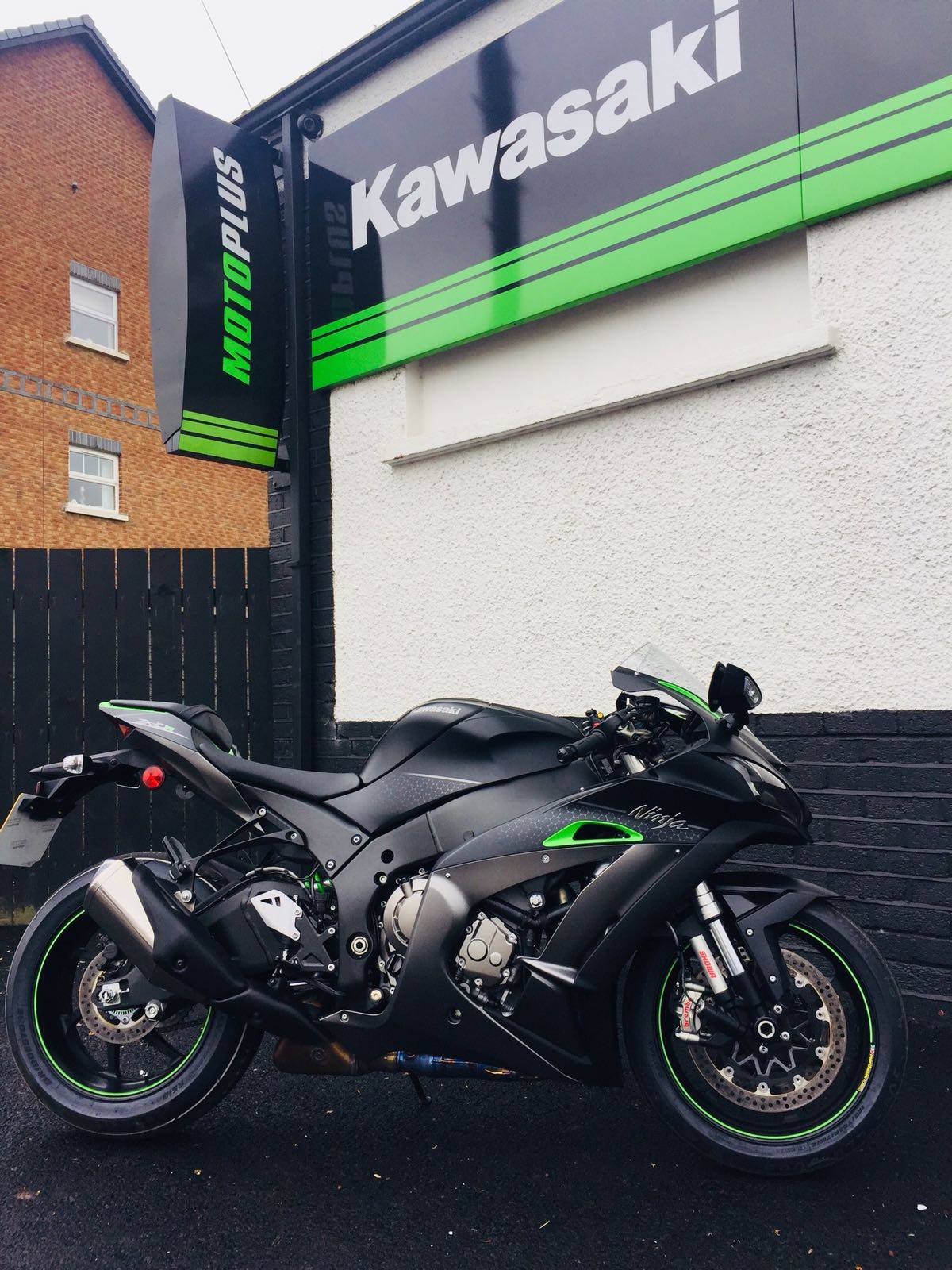 This New Kawasaki USA Ninja ZX-10R was on the showroom floor one