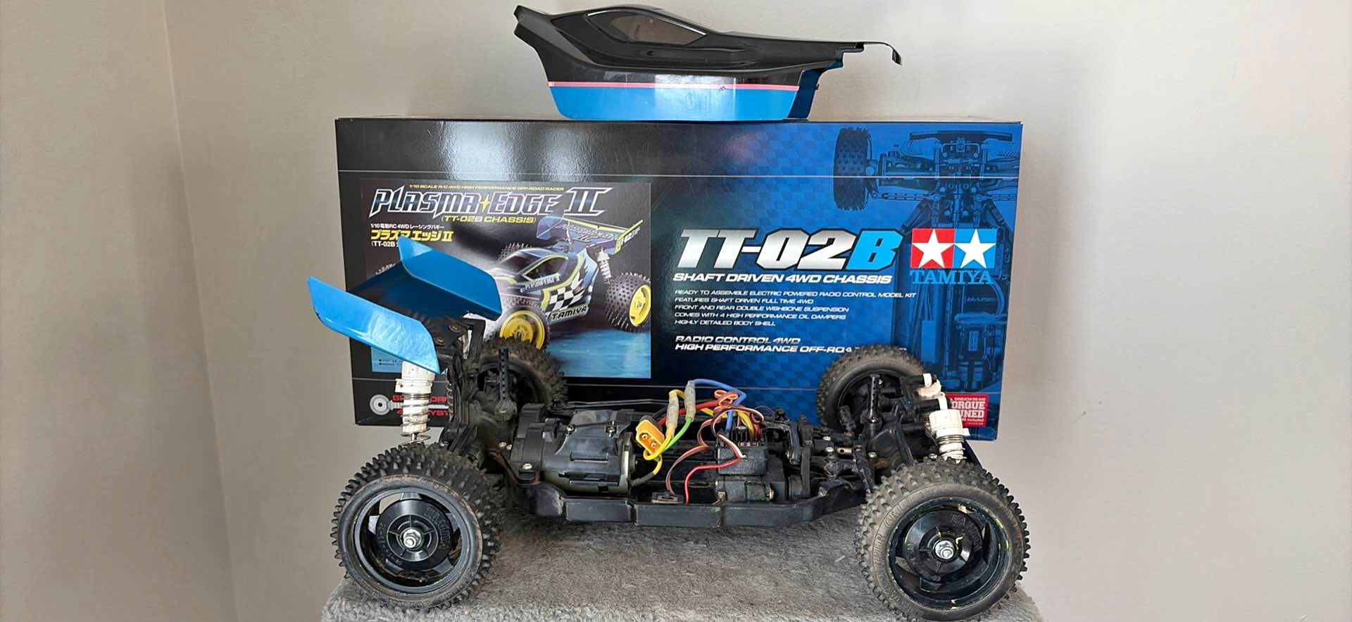 Tamiya TAM47446-A 1-10 Scale RC 4WD Buggy TT-02B Plasma Edge II Gun Metal Special Model Car