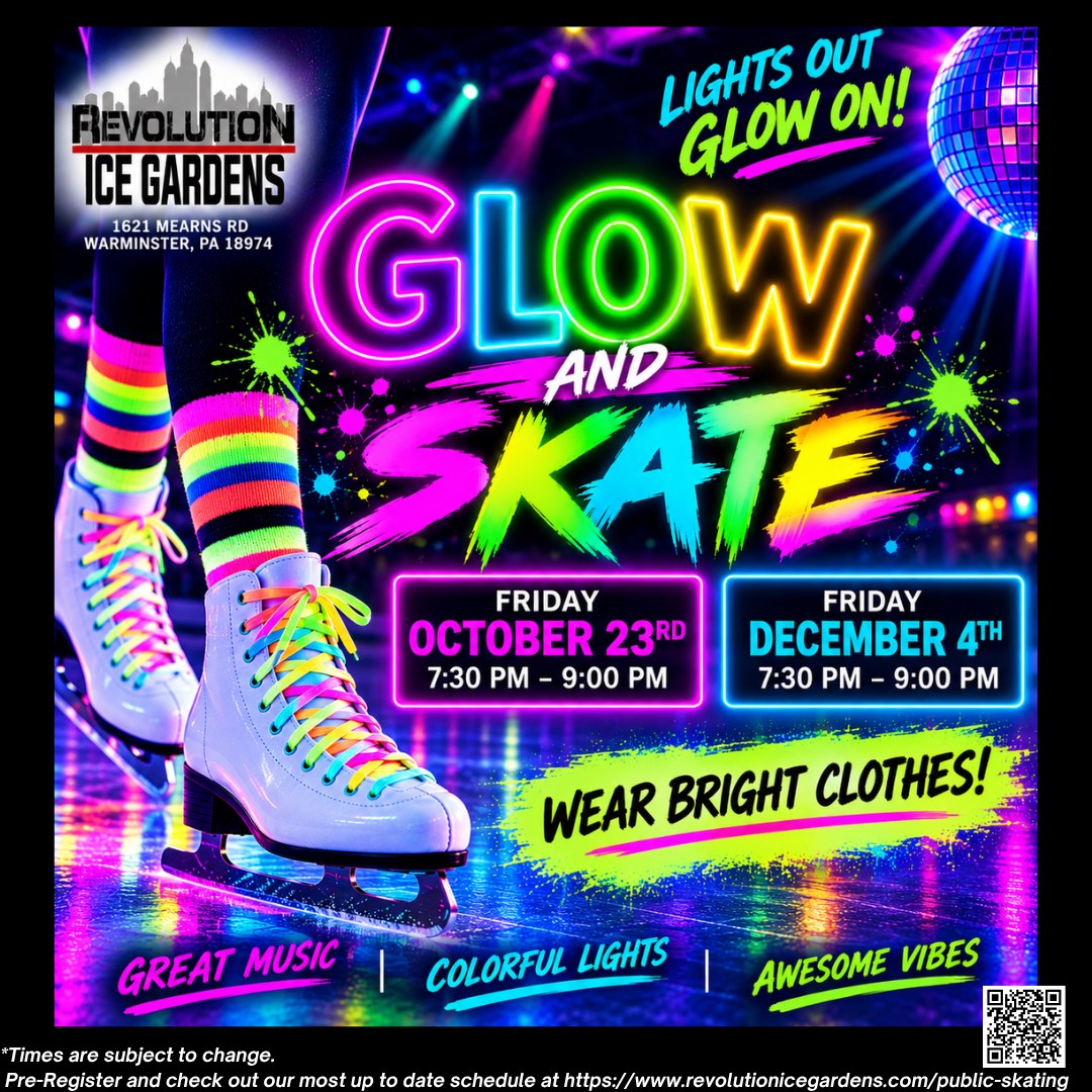 Glow and Skate Events at Revolution Ice Gardens in Warminster