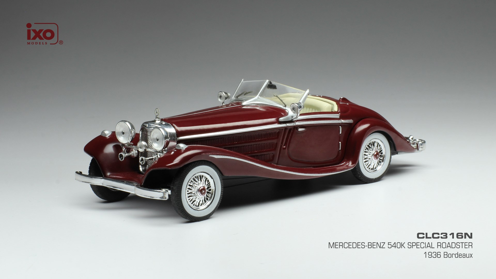 CLC316N MERCEDES-BENZ 540K Special Roadster 1936 Bordeaux 1:43