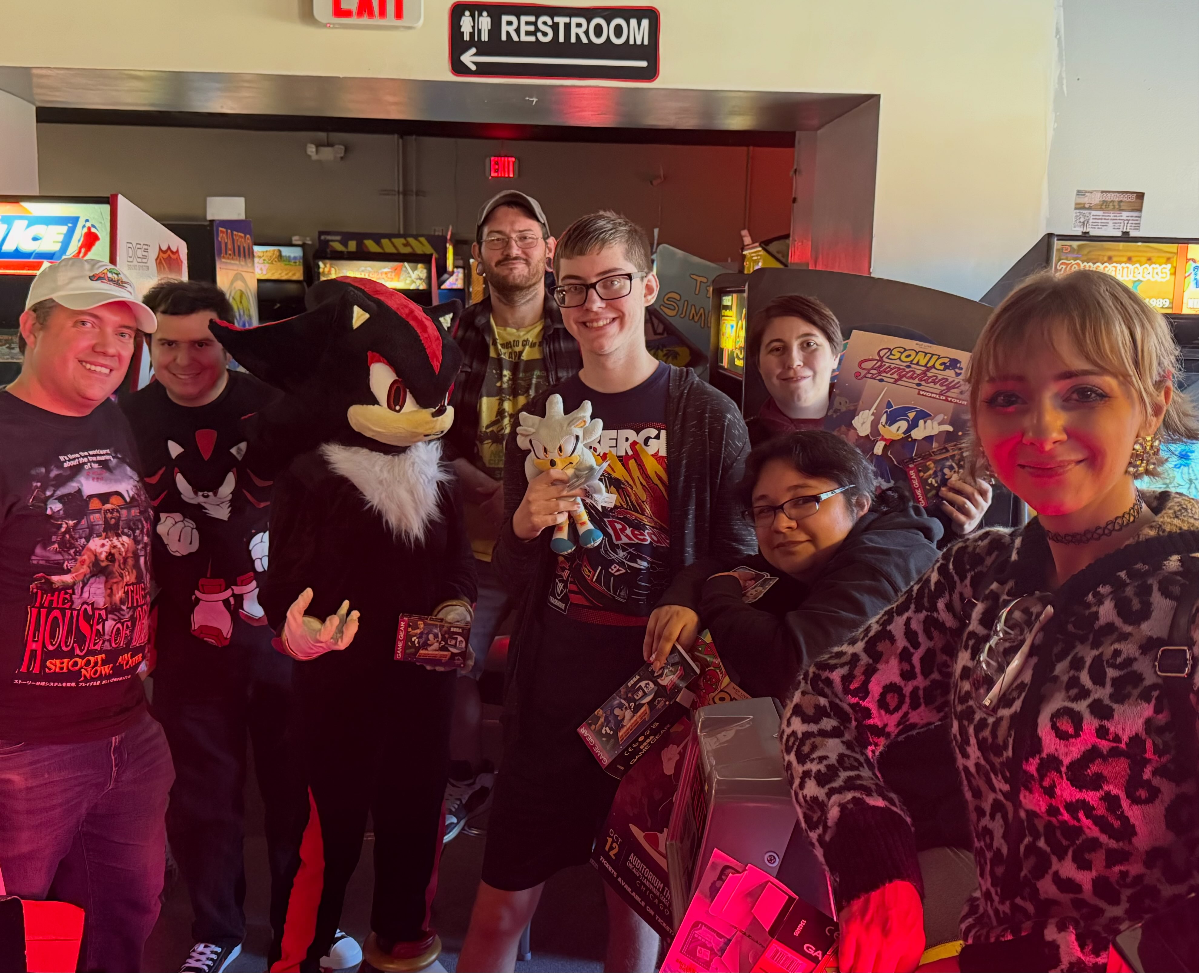 Arcade Adventure 5 group photo at sega fan meetup