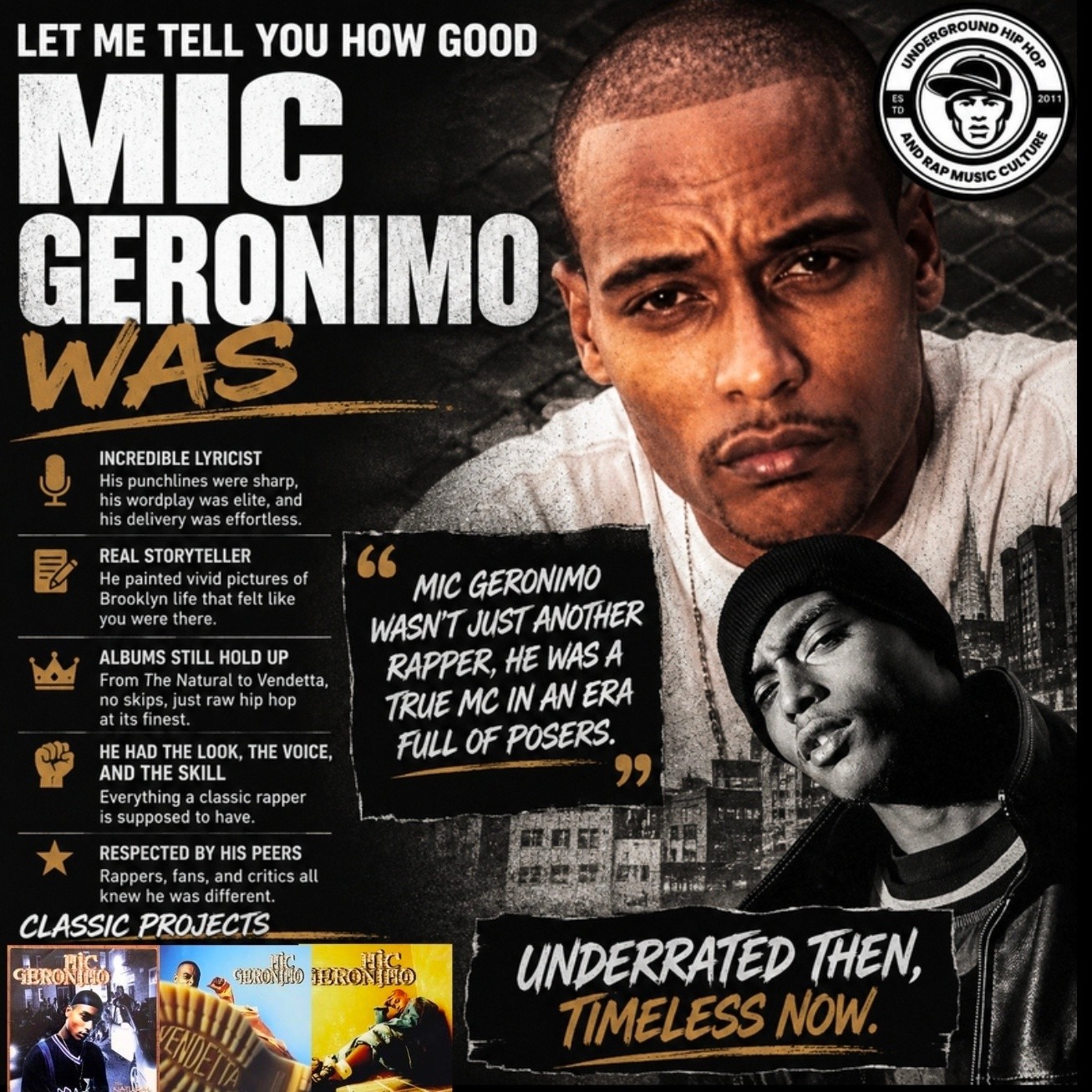 Mic Geronimo's music career and biography