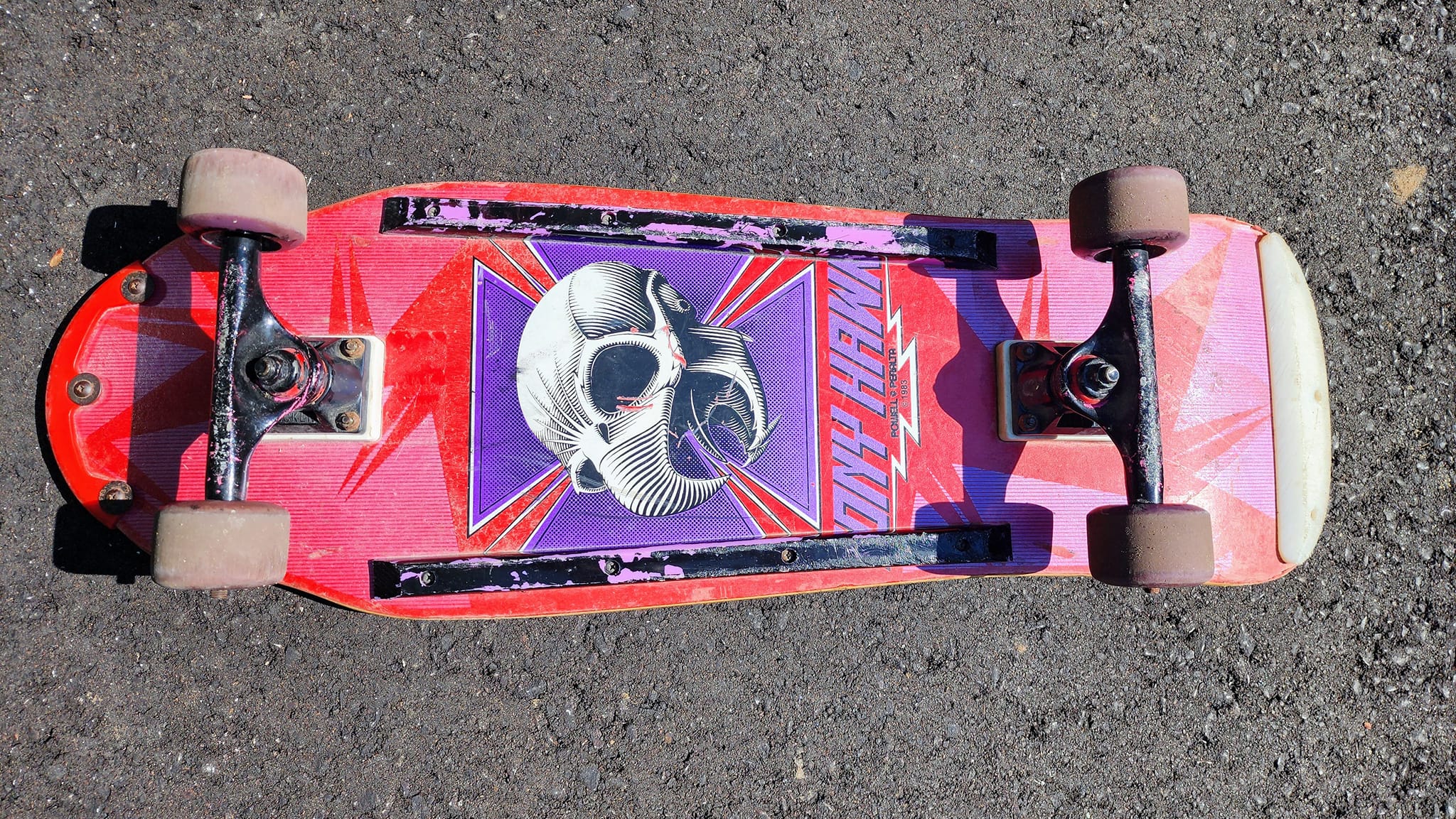 Skater's vintage Powell Peralta banner and memorabilia