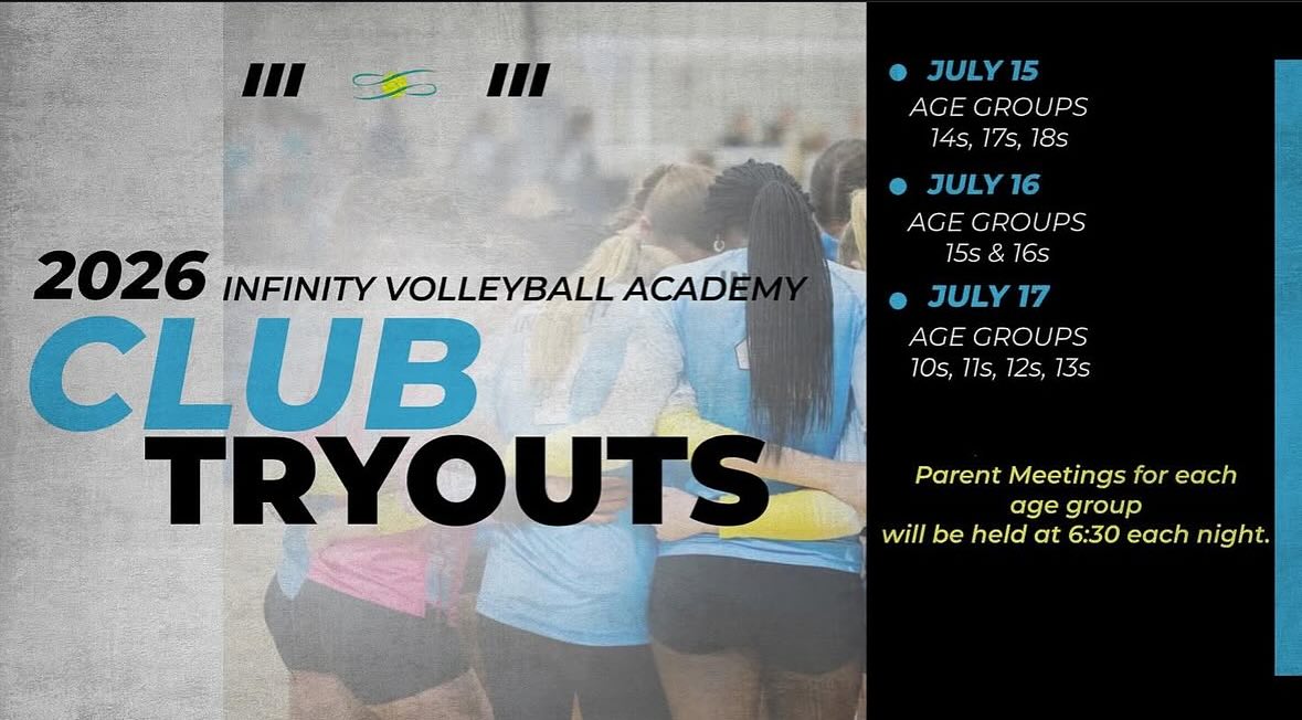 🚨 2026 IVBA TRYOUTS 🚨... - Infinity Volleyball Academy | Facebook