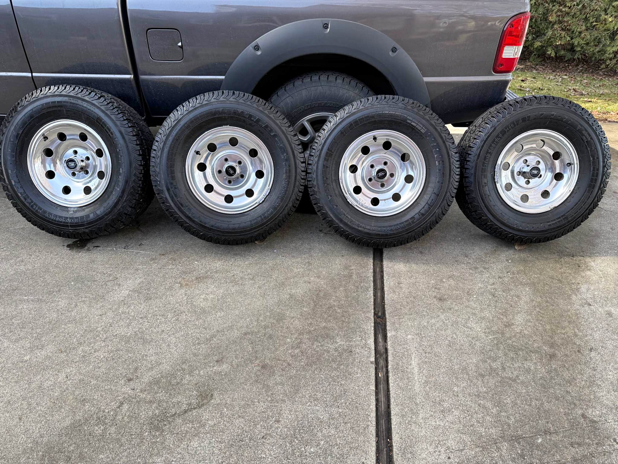 Rare Alcoa Forged Aluminum Wheels + Studded Winter Tires – Ford Ranger ...