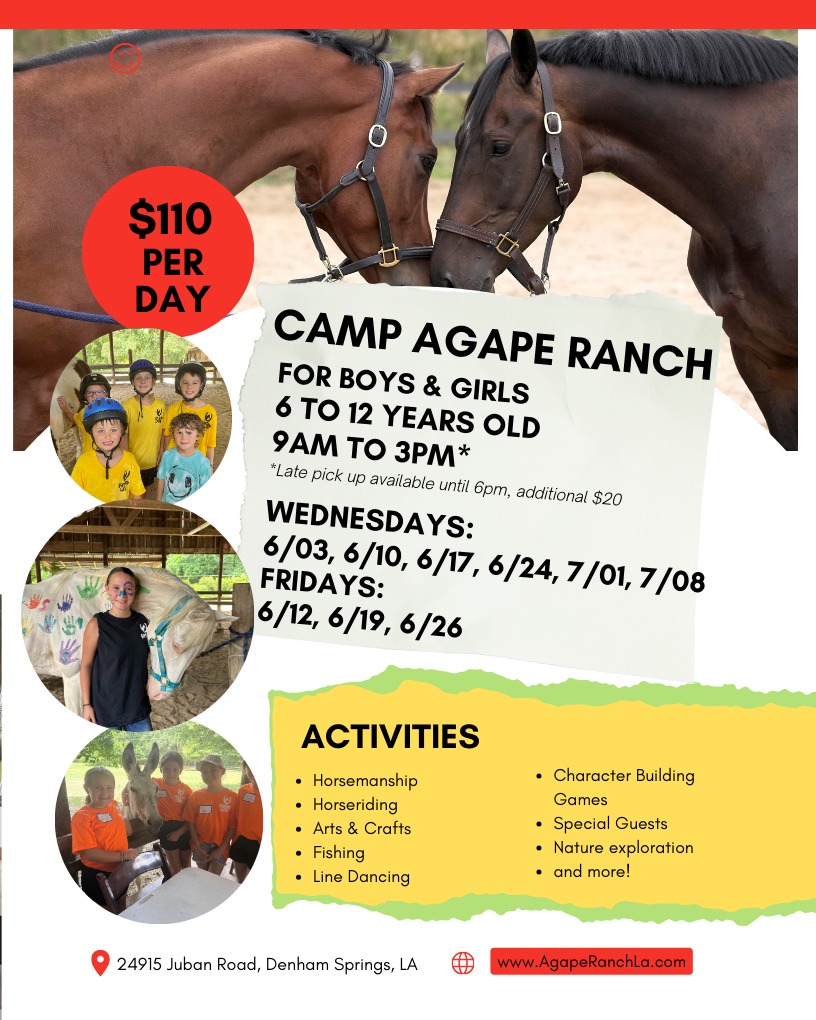 Agape - We are excited to announce our 2026 Summer Camp Agape Ranch ...