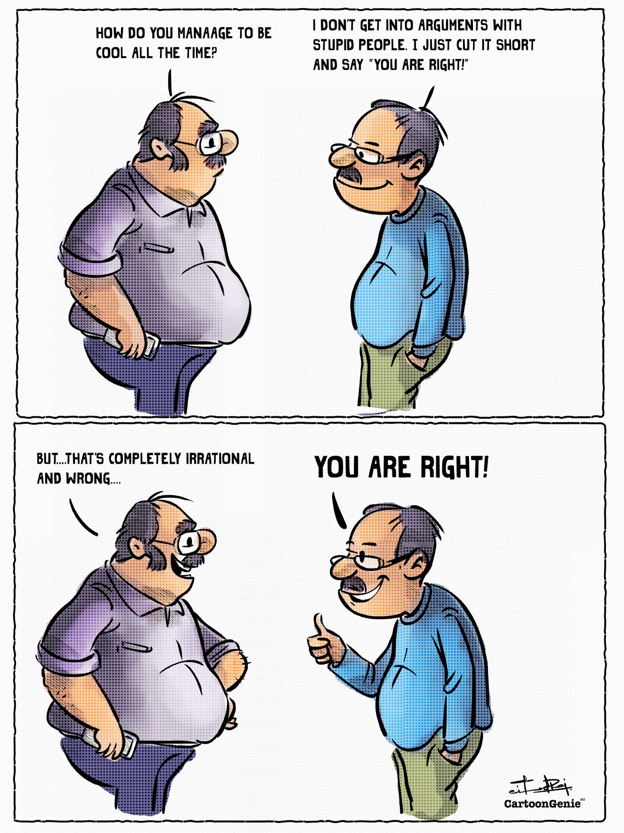 Cartoon Genie You Are Right Facebook