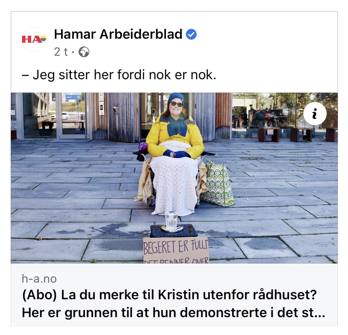 De brysomme - «- Jeg sitter her fordi det er nok.» «La du... | Facebook