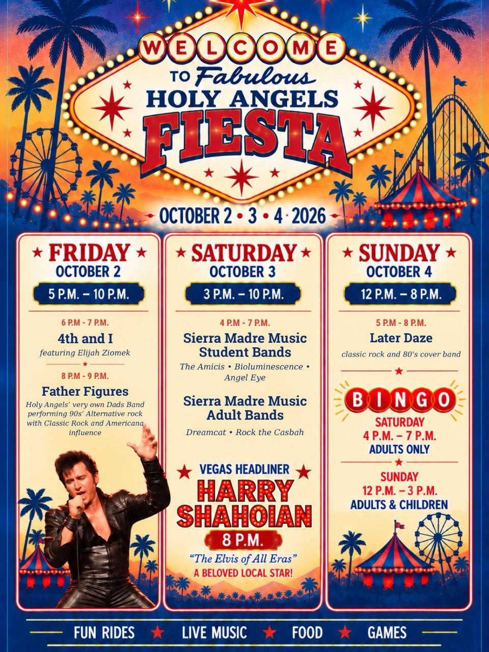LATER DAZE at Holy Angels Fiesta Sunday October 4