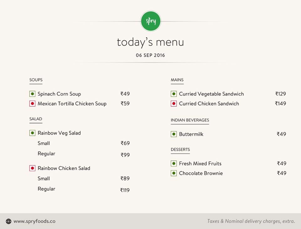 Spry - Today's Essentials menu has World Cuisines. And we're bringing ...