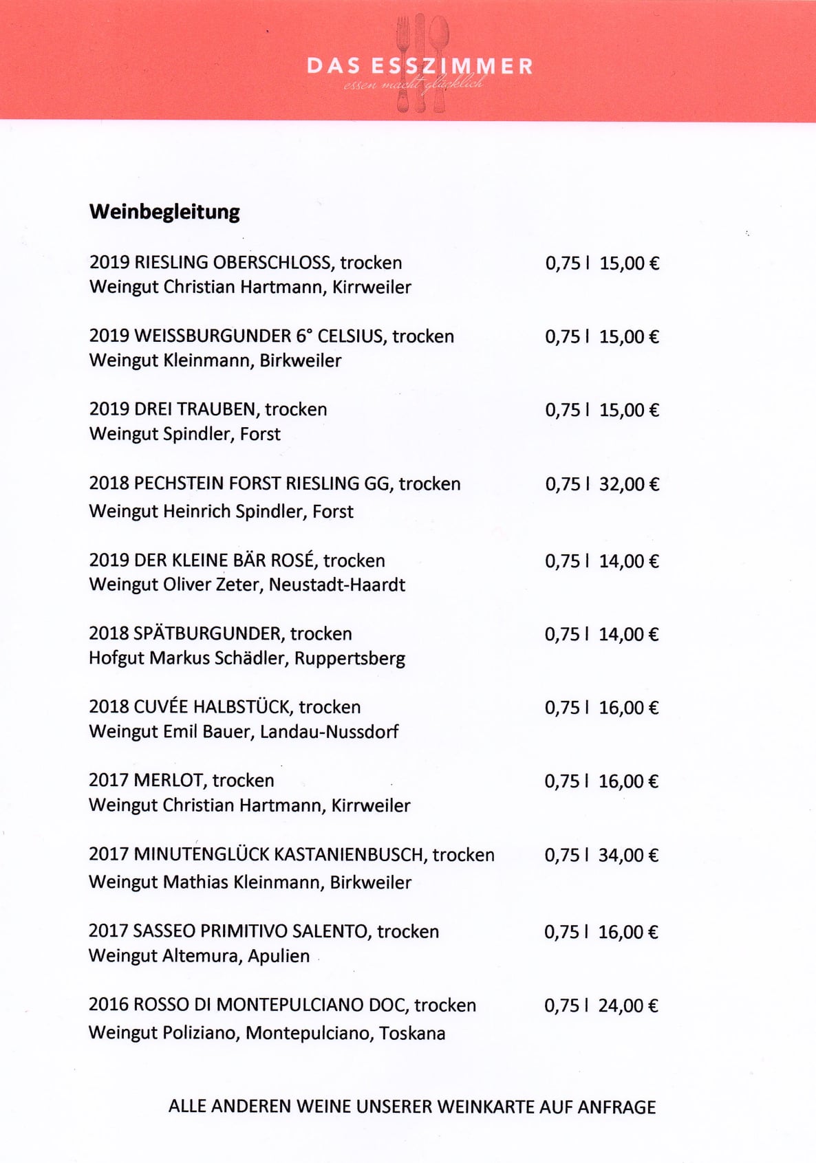 Das Esszimmer Essen Macht Glucklich Home Neustadt An Der Weinstrasse Menu Prices Restaurant Reviews Facebook