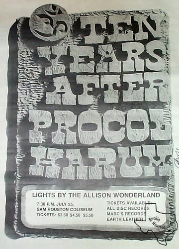 TEN YEARS AFTER vs Procol Harum プログラム Procol Harum and Ten Years After, Tokyo, May 1972