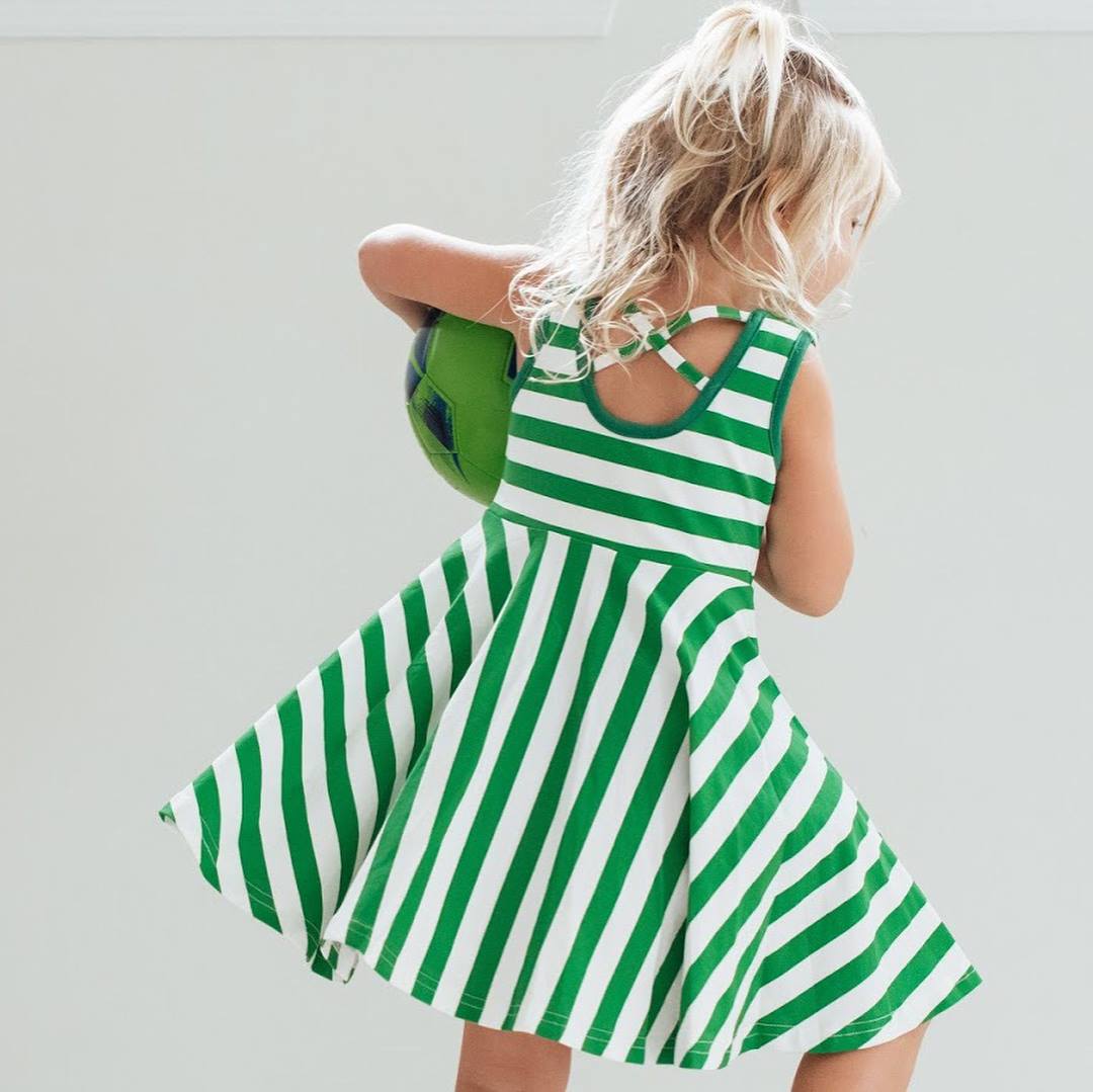 green game day dresses Gameday only $38 and coordinating shorties! Find your team! ⚾️🎾🏉🏈🏐⚽️ Shop here: smallwoodhome.com/WD-AUG8 strappy back