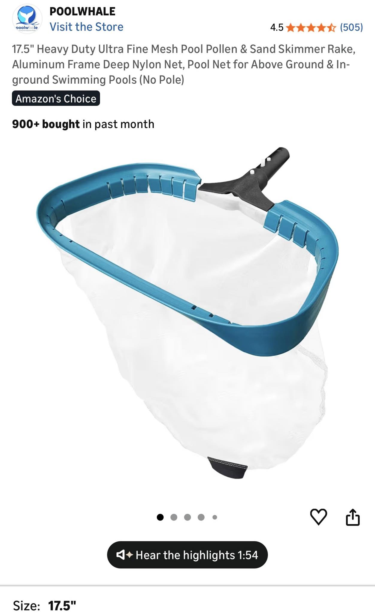 POOLWHALE Professional Heavy Duty 15 Swimming Pool Togo
