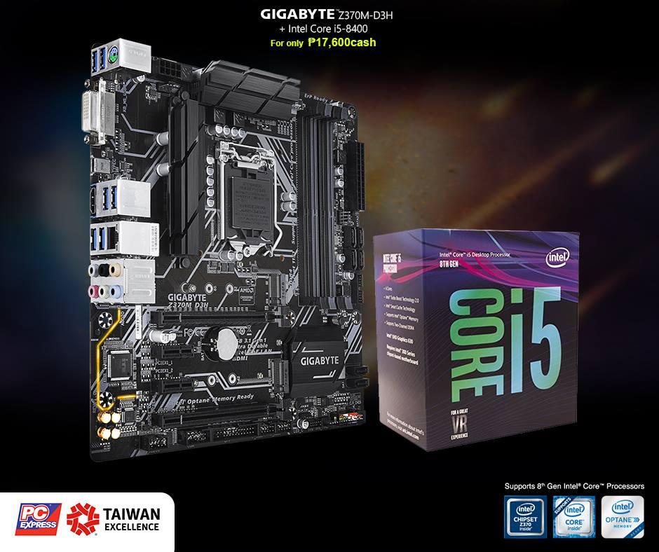 Gigabyte GA-H110 6/7TH MOBO *i5 6TH GEN CPU installed *4GB DDR4
