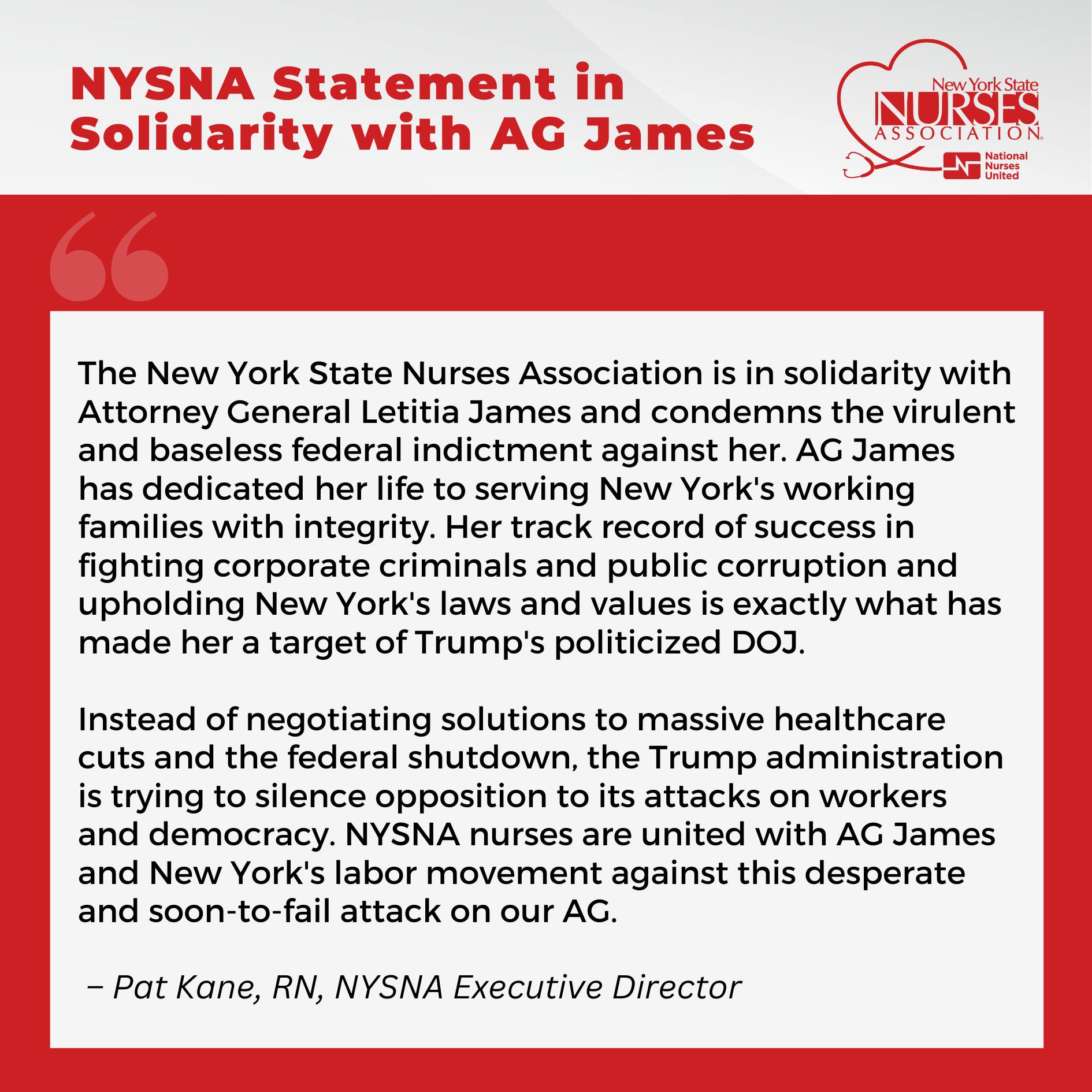 NYSNA is in solidarity... - New York State Nurses Association | Facebook