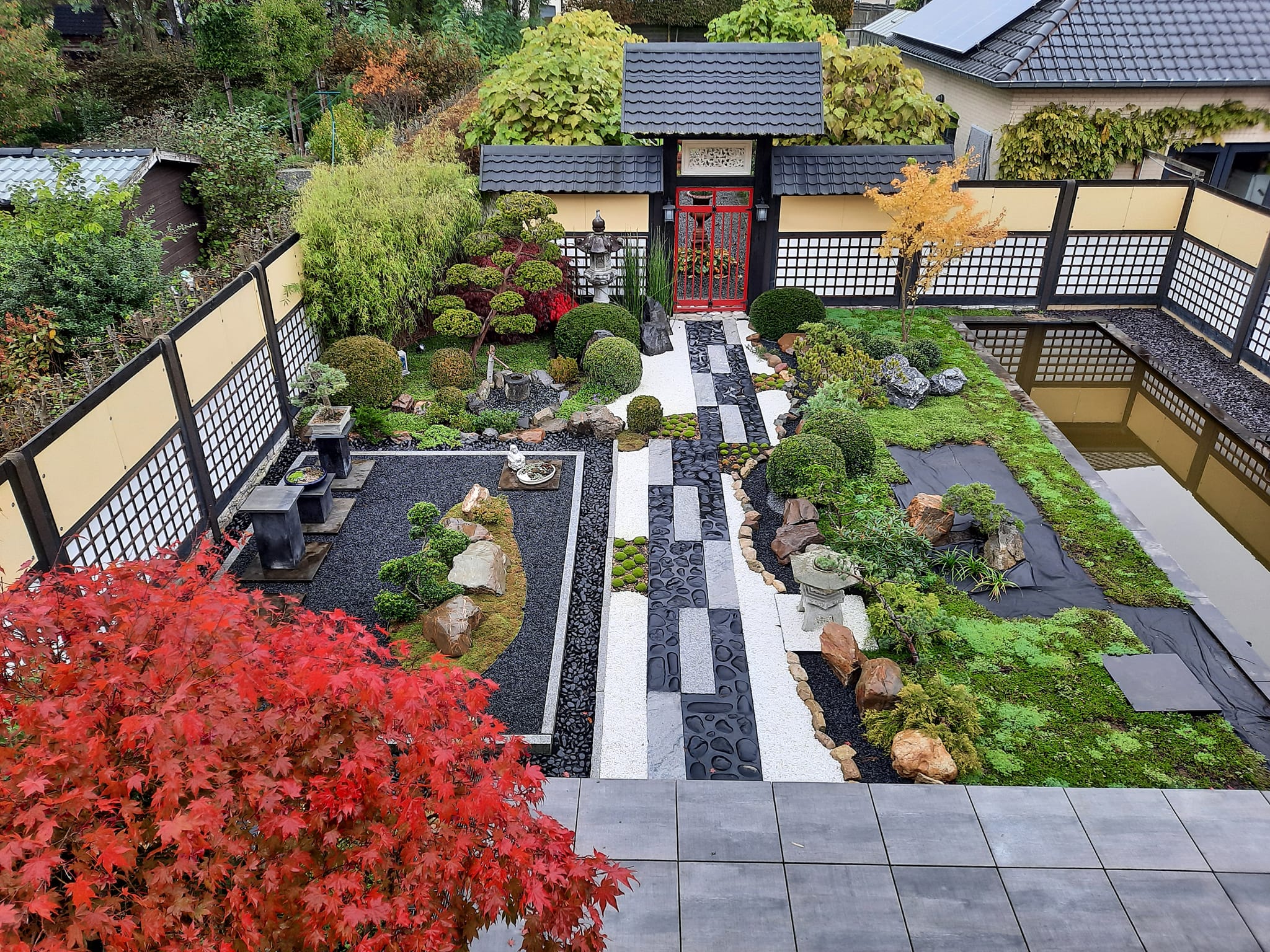 Progress on zen japanese inspired garden